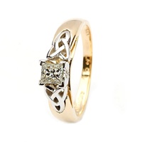 14kt Yellow & White Gold .50ct Princess Diamond Ri