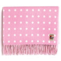 Baby Lambswool Pink Spot Blanket