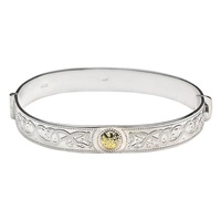 Sterling Silver Claddagh Celtic Knot Bangle Bracelet Cuff Expandable  Stackable Hook Clasp Celestial: 31937906835525