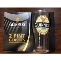 Guinness Extra Stout Pint Glass, Two Pack
