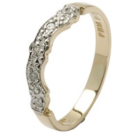 14K Gold Matching Wedding Ring For Diamond Claddag