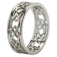 Sterling Silver Trinity Knot Open Weave Ring