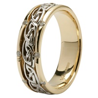 14Kt Gold Celtic Design Wedding Ring