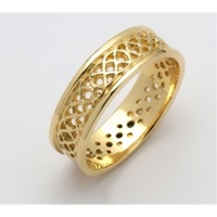 Mens Sheelin Celtic Pierced Wedding Band