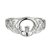 Sterling Silver Trinity Knot Claddagh Ring