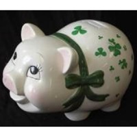 10 Musical Irish Shamrock Piggy Bank