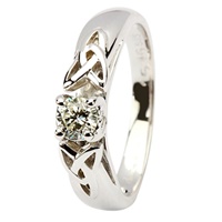 14kt White Gold Trinity Knot .75ct Diamond Ring