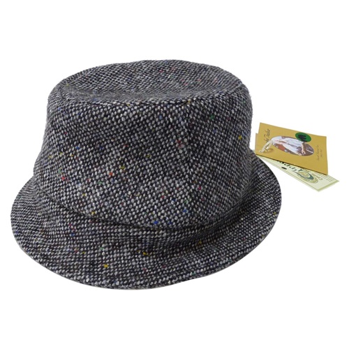 Hanna Wee Thatch Green Tweed Hat - Size Small